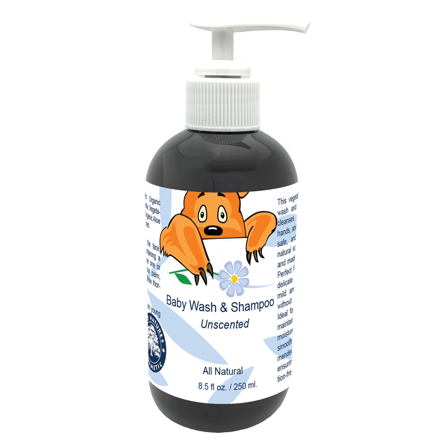 Natūralus skystas muilas ir šampūnas naujagimiams, jautriai odai 250 ml