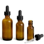 Rudo stiklo buteliukas su stikliniu dozatoriumi