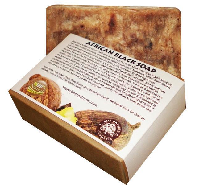 Afrikietiškas juodasis muilas. Kiekis 120 - 140g