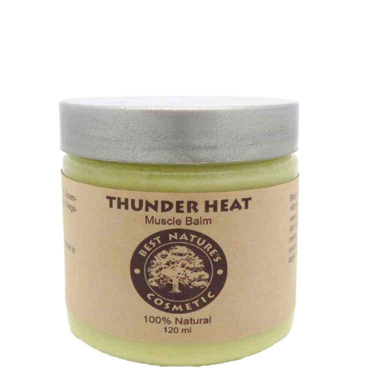 Thunder Heat Muscle Balm - to cool down pain, reduce burning, gives relaxing uplifted feel to your skin. 5oz / 150 ml.